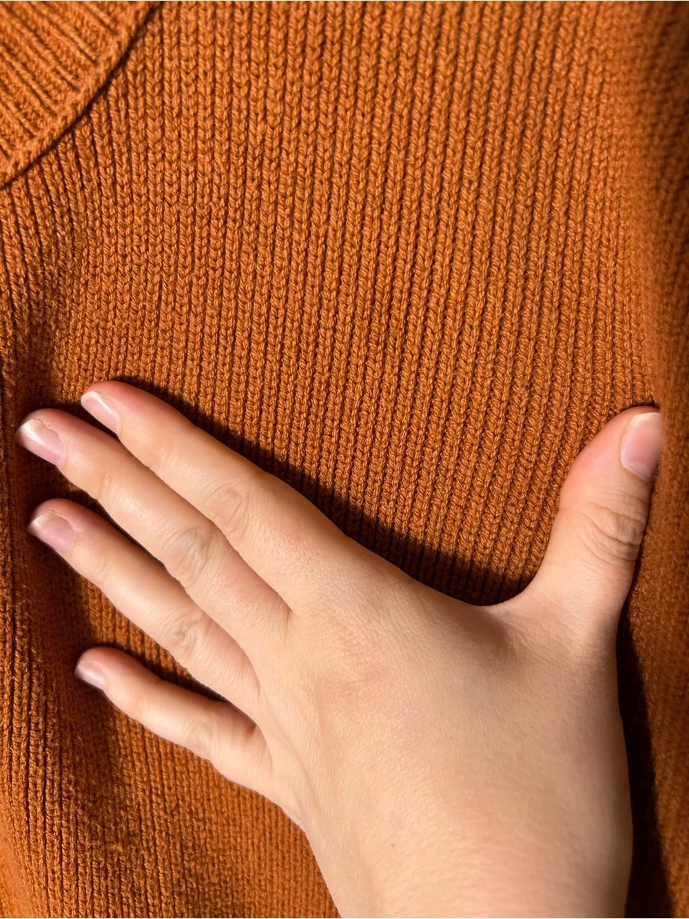 Free people orange brown easy street slouchy oversized sweater womens L
